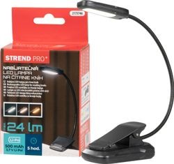 Lampa na čtení knih s klipem LED Strend Pro (USB nabíjení)