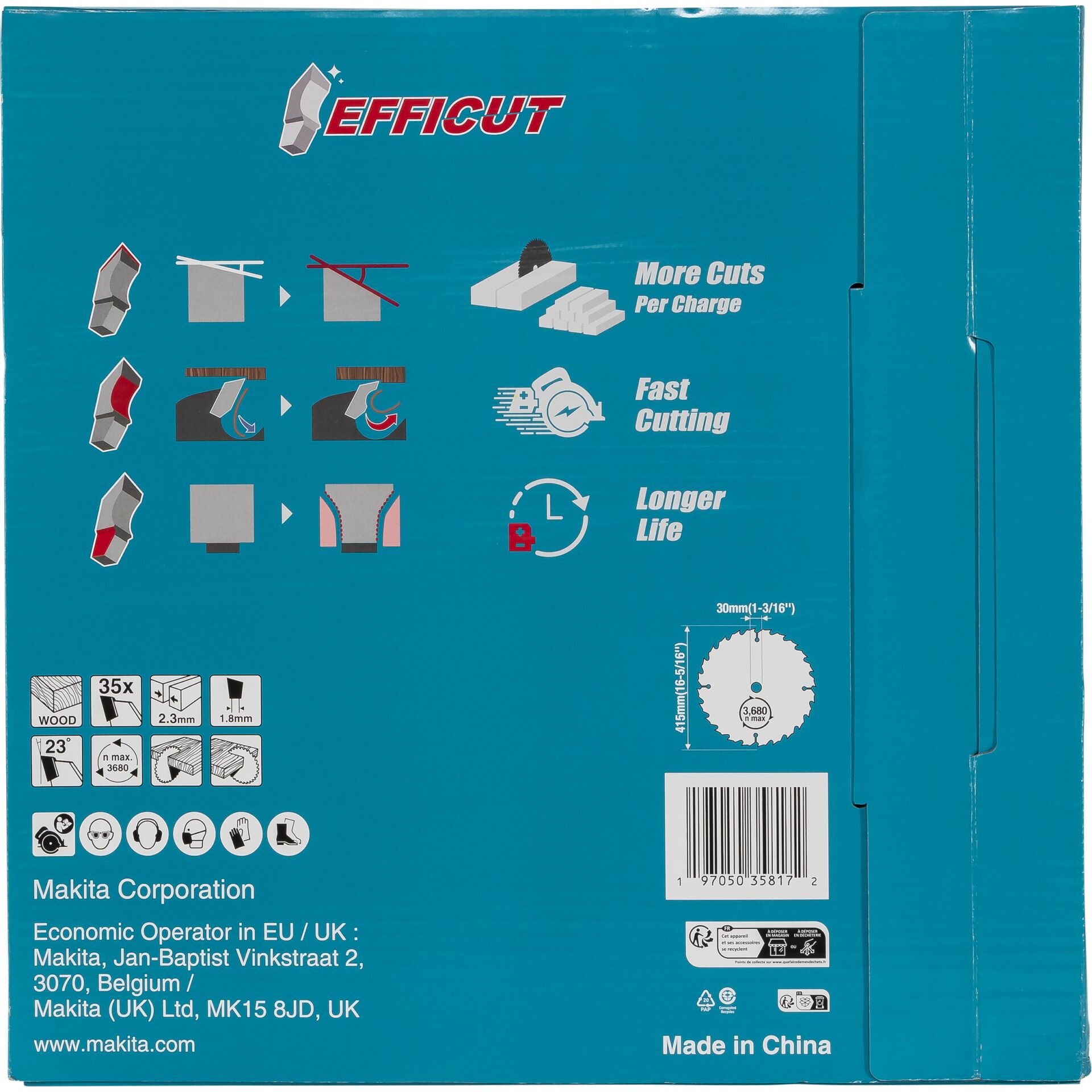 Makita  E-24848 EFFICUT Sägeblatt 415x2,3x30mm