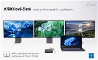 i-tec USB-C DP Dual HDMI Docking Station, Power Delivery 100W