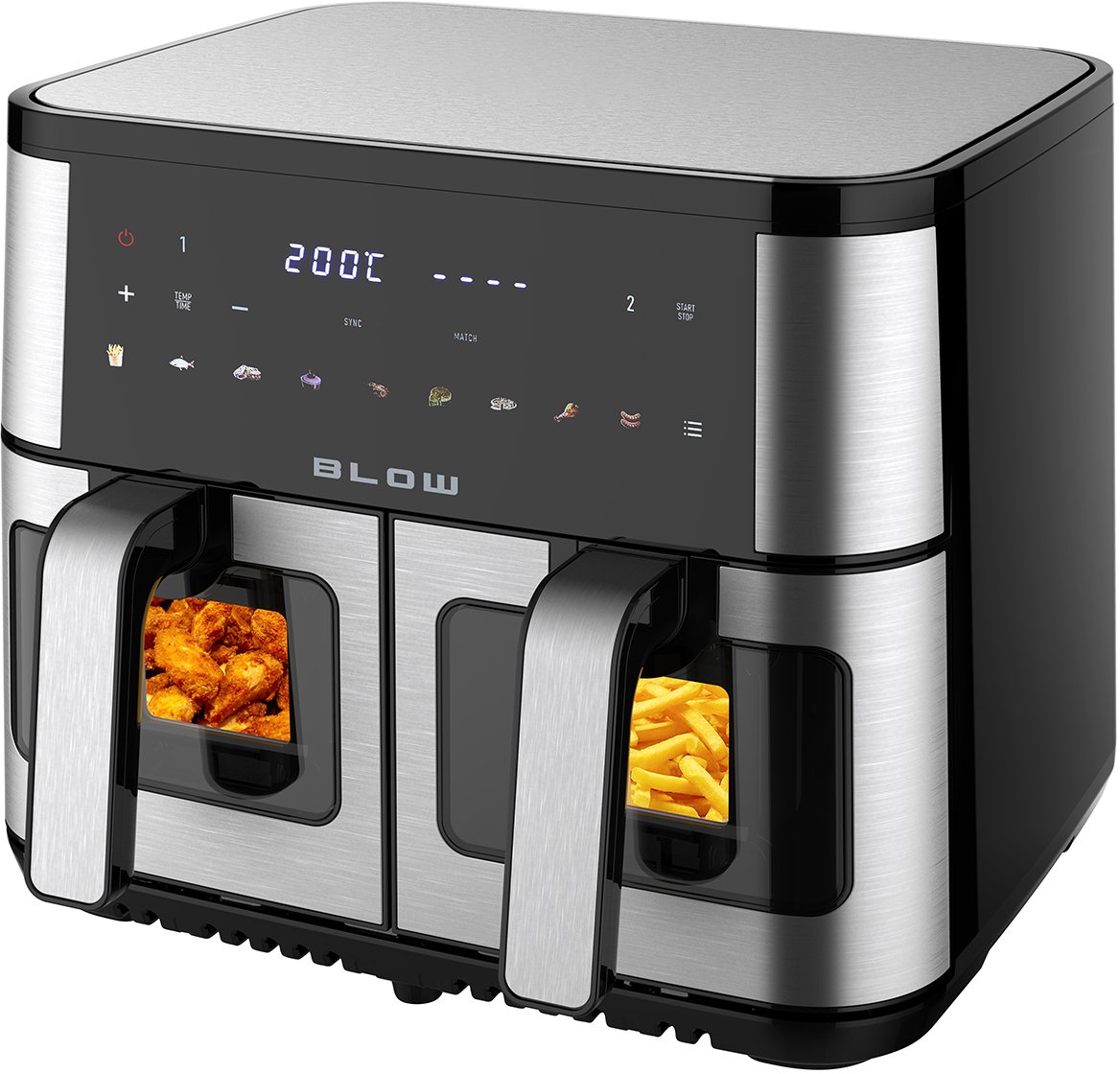 Horkovzdušná fritéza bez tuku BLOW 2500W 9L