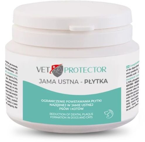JM SANTE Vet Protector Oral cavity – dental plaque - prášek na ústní hygienu psa a kočky – 60g