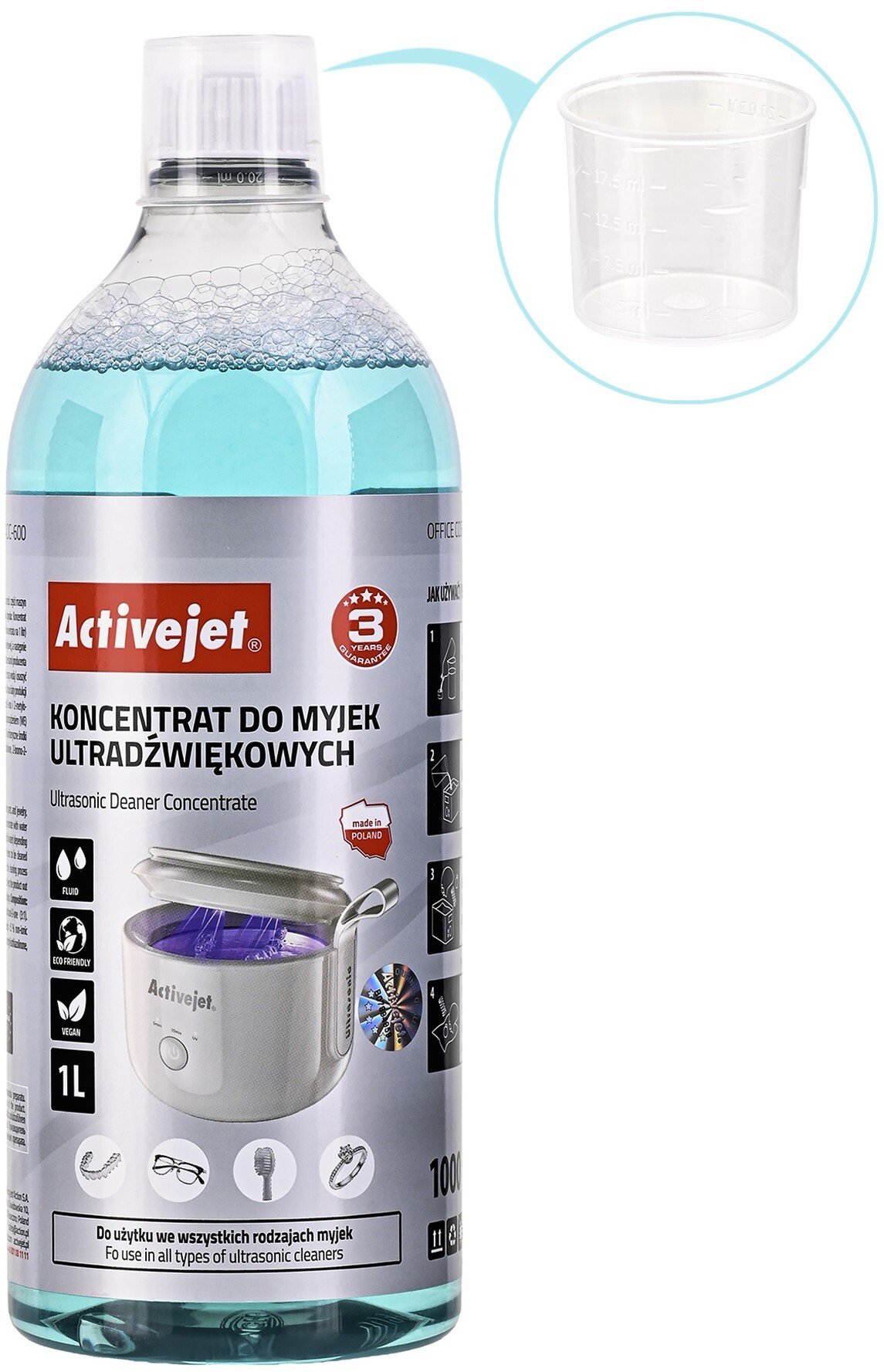 Activejet AOC-600 Čisticí koncentrát pro ultrazvukové čističe UV AOC-600 1 l