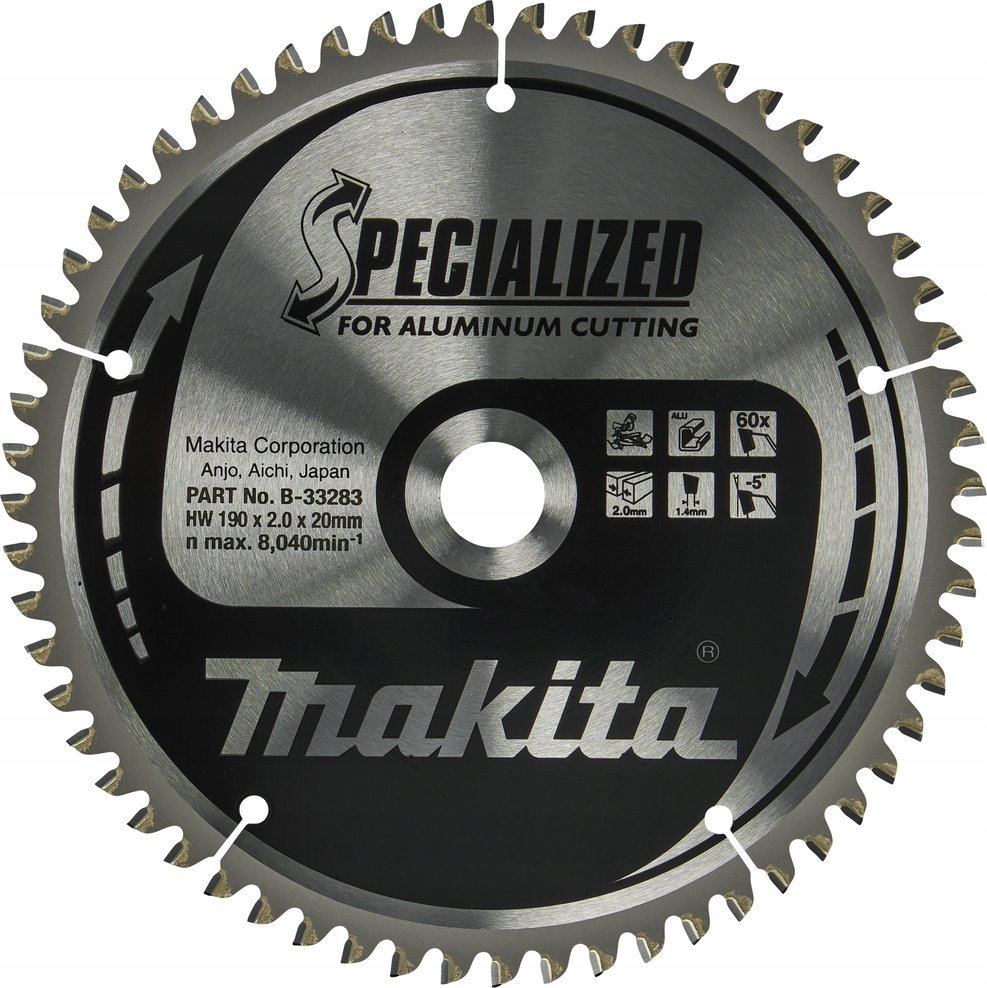 Makita Widia kotoučová pila 190x20 60z SPECJALIZED Makita B-33283