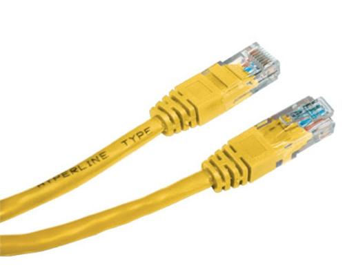 Patch kabel UTP Cat.5e, 20m - žlutý