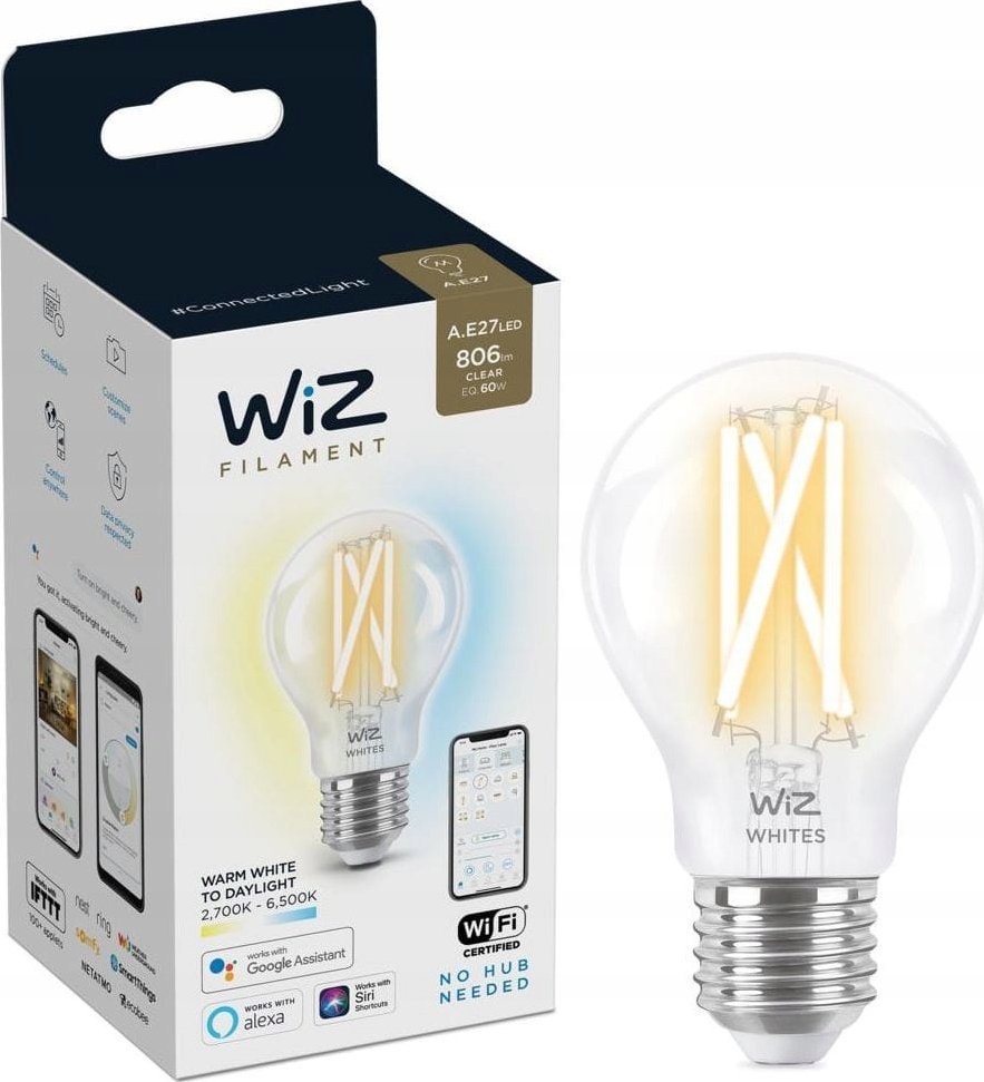 WiZ LED E27 A60 8718699787158 27-65K Fil
