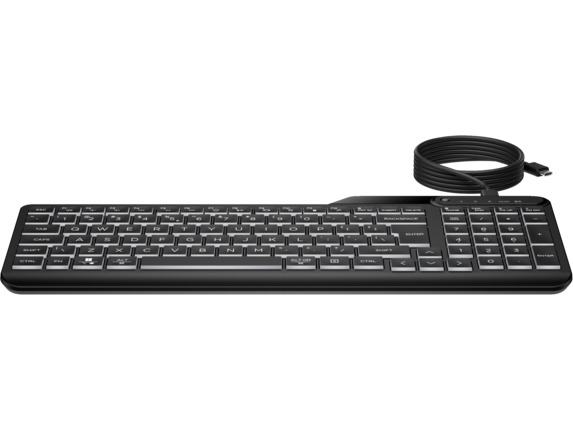 Káblová klávesnica HP HP 400 s podsvietením 7N7C0AA