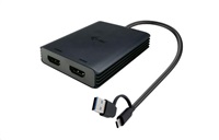 I-Tec USB-A/USB-C Dual 4K HDMI Video Adapter