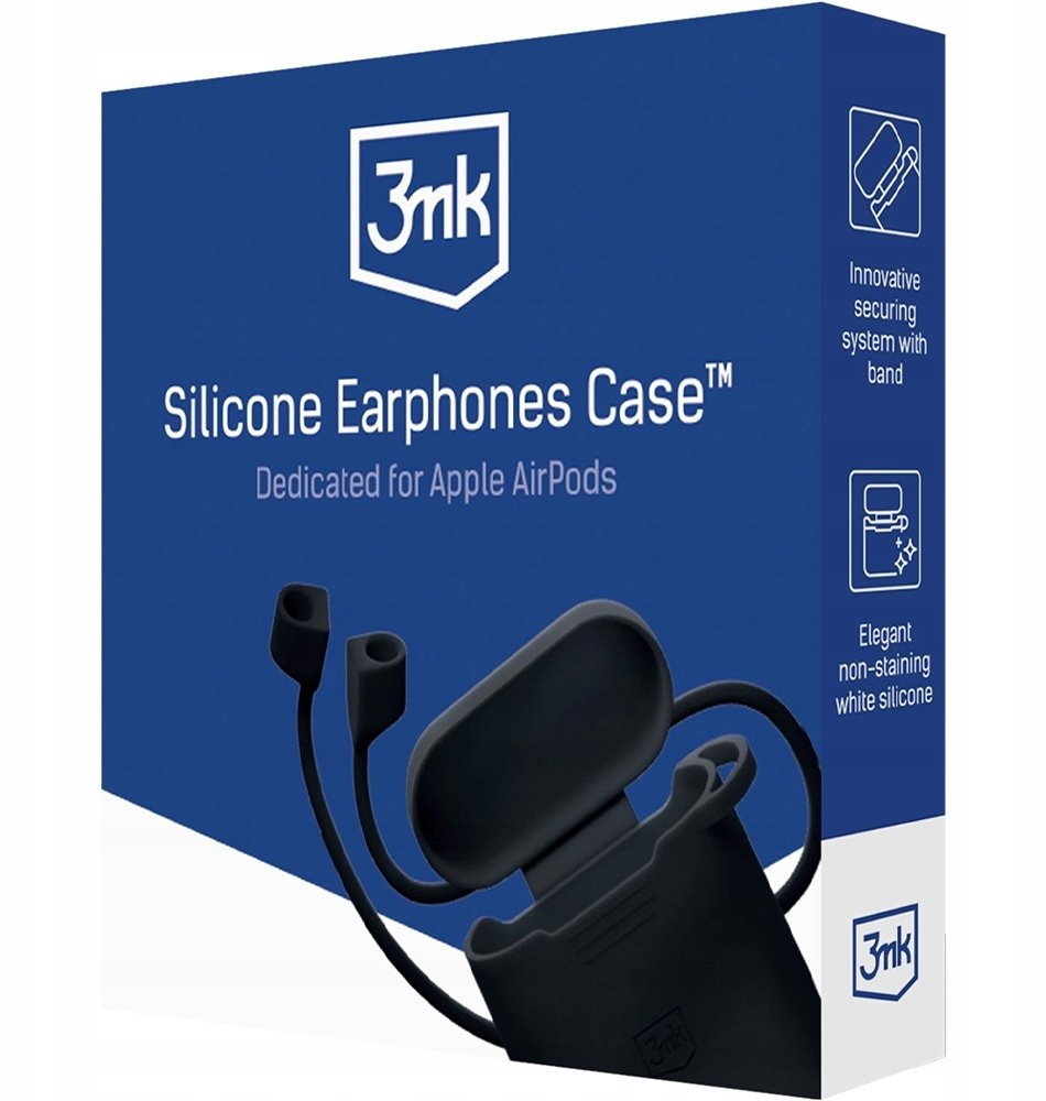 3mk ochranný kryt Silicone AirPods Case Black pro Apple AirPods Pro 3