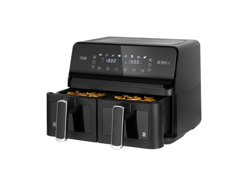 Teesa Horkovzdušná fritéza DUAL HRNEC XXL 8L 2700W beztuková fritéza