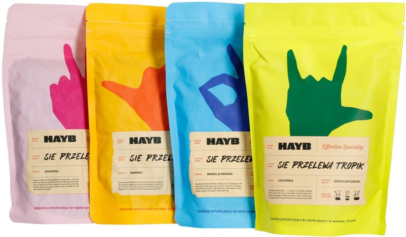 HAYB Mletá káva Sada na přípravu kávy 4x250g