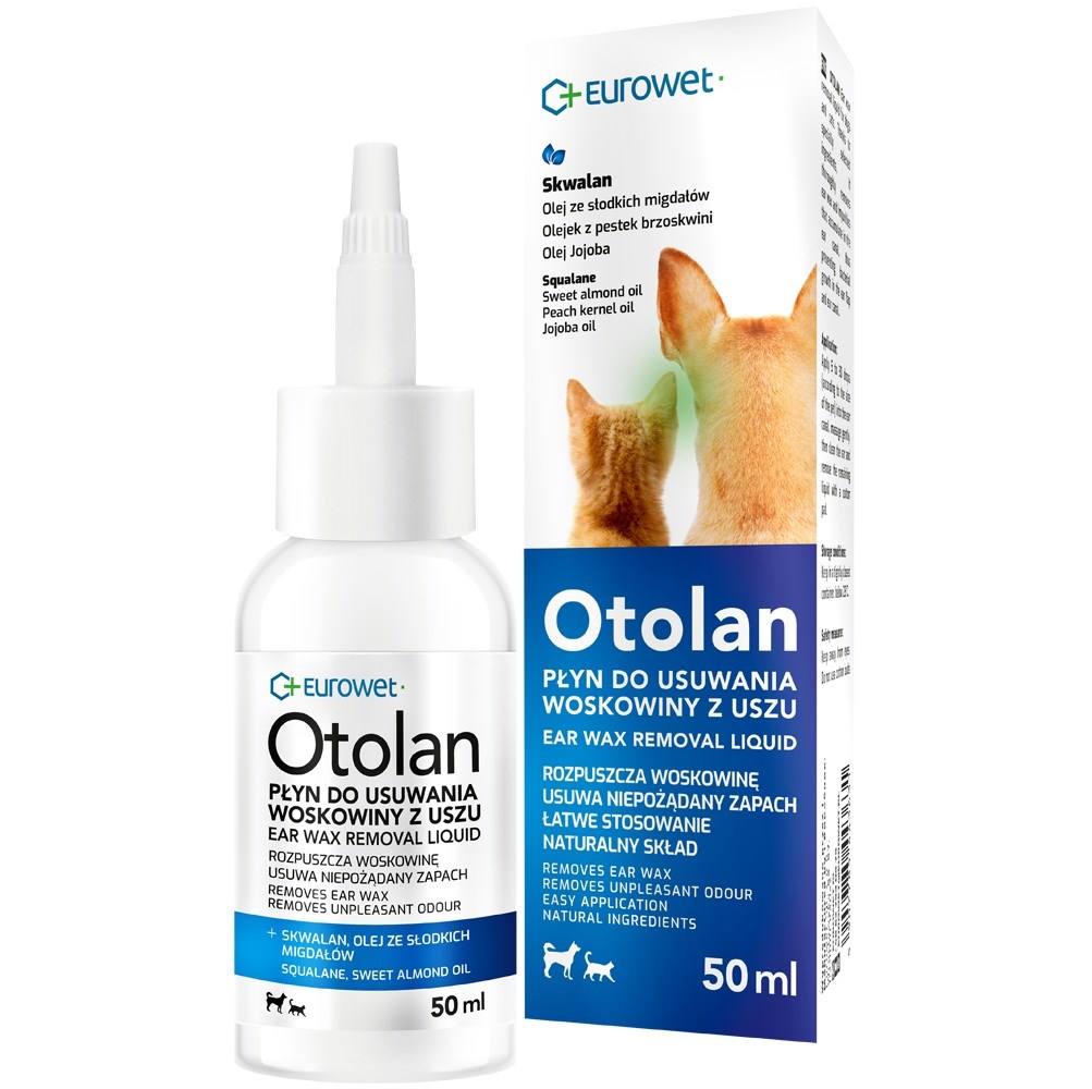 EUROWET Otolan - tekutý přípravek na odstraňování ušního mazu pro psy a kočky - 50 ml