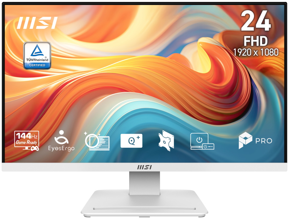 MSI monitor PRO MP241W E14V 23,8  VA/FHD/144Hz/1ms/HDMI/DP/bílá
