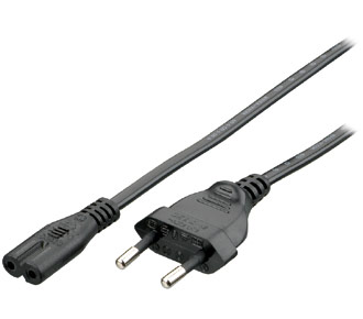 equip napájací kábel pre notebooky, euro, čierny 1,8 m
