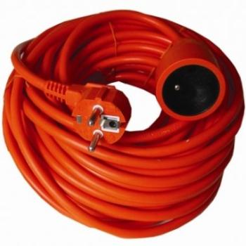 PremiumCord predlžovací prívod 230V, 40m, oranžový, zástrčka-zásuvka