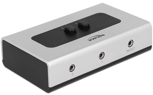 Delock Switch 2-port Klinke 3,5mm manuell bidirektional Audio-Switch