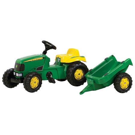 Šlapací traktor Rollytoys John Deere + rollyKid 012190