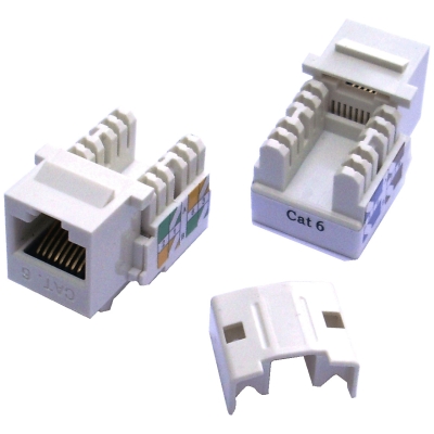 Keystone cat.6 white UTP
