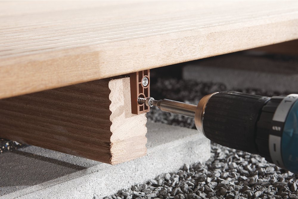 Wolfcraft Wolfcraft Ukončovací set TERASA - skryté spoje: 10 koncových spojek+60 šroubů 6973000