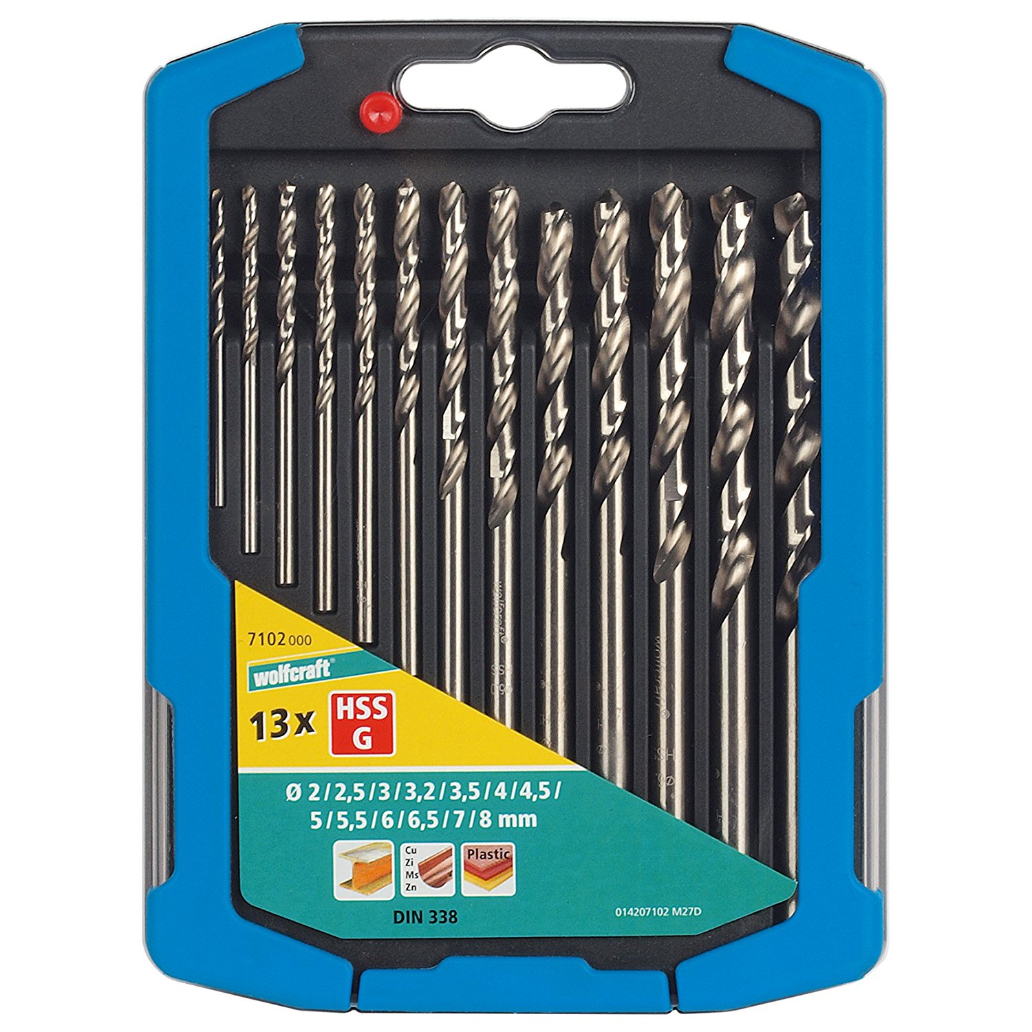 Wolfcraft Wolfcraft Sada 13ks spirálové vrtáky do kovu HSS o2-8mm 7102000