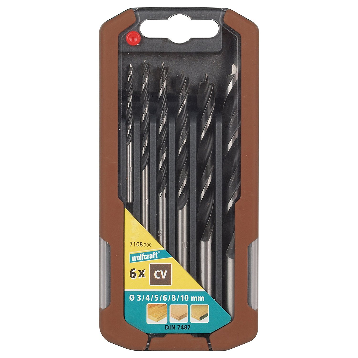 Wolfcraft Wolfcraft Sada 6ks spirálový vrtáky do dřeva CV o3-10mm 7108000