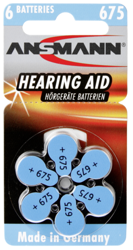 1x6 Ansmann Zinc-Air 675 (PR 44) Baterie na sluchadka