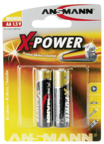 1x2 Ansmann Alkaline Mignon AA LR 6 X-Power