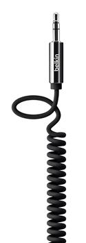 BELKIN Mixit AUX kábel krútený, 1.8m, čierny