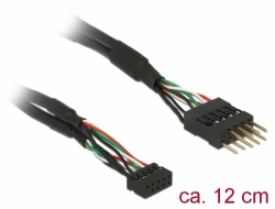 DeLOCK 41977 USB2.0 Pfosten-Kabel BUZ 2.0mm / ST 2.54mm 12cm