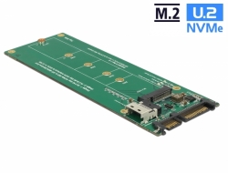 Delock Převodník U.2 SFF-8654 nebo SATA na slot 1 x M.2 key M