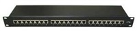 Patch panel LYNX 24port Cat5E, STP, blok 110, černý