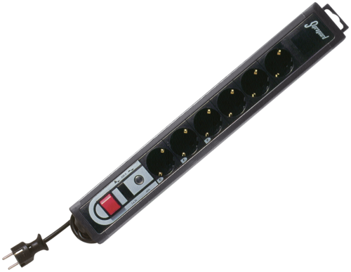 REV 6-ti zasuvka s prepet. ochranou 3,0 m Supra-Guard ciern