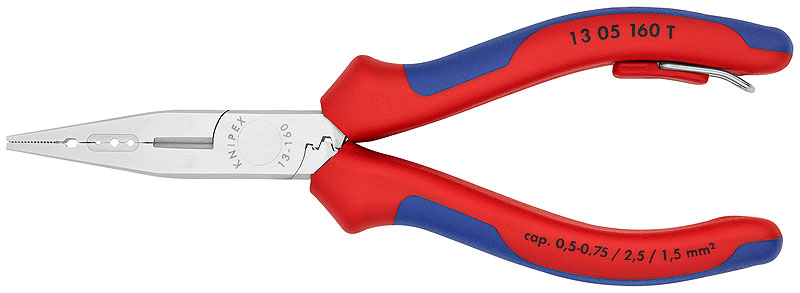 Knipex 13 05 160 T BK Kliešte elektrikárske chrómované TT