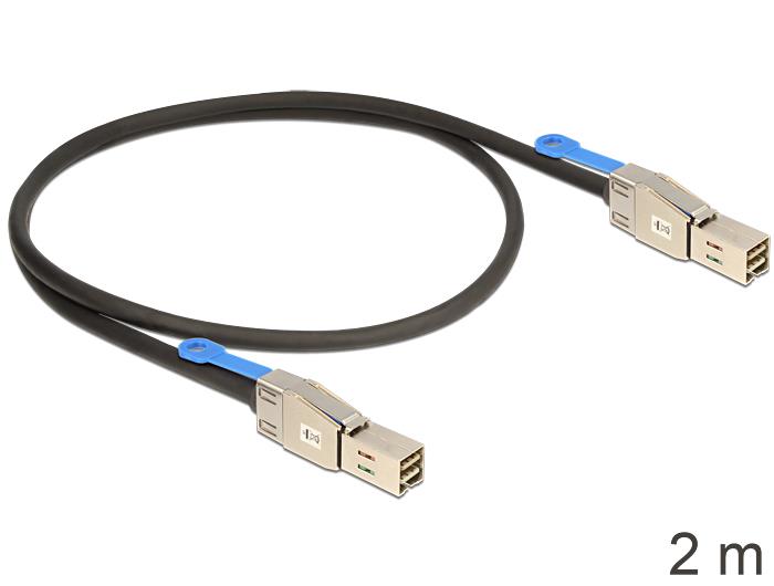 DeLock 83395 Kabel Mini SAS HD SFF 8644 x4 Stecker / Stecker 2 m