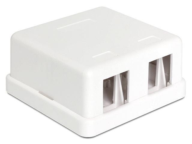 Delock Keystone Box 2-portový, nástenný