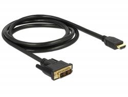Delock DVI kabel – DVI-D 18+1 samec > HDMI A samec 2 m