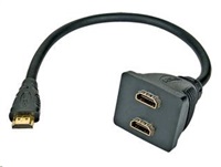 PREMIUMCORD Adaptér HDMI M - 2x F (rozdvojka, 1.3)