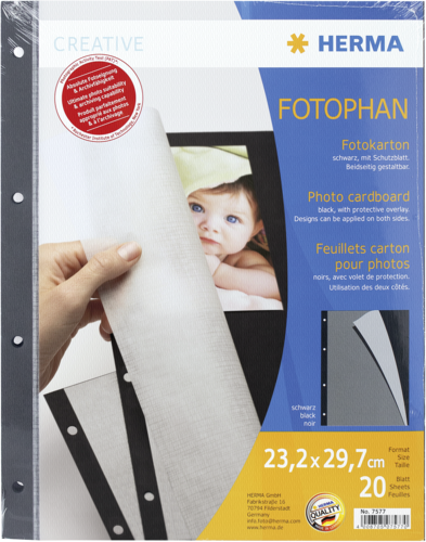 Herma Fotokarton cierna 20 listov 7577