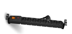 19  nap.panel 8x230V,3m,vypínač,přep.och.,tep.poj.