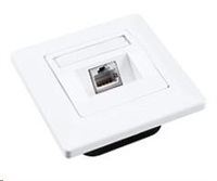 Solarix Eth.Zás. CAT6 STP 1 x RJ45 pod omítku bílá  SX9-1-6-STP-WH