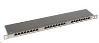 Solarix Patch panel 24xRJ45 CAT5E STP s vyvazovací lištou 0,5U SX24HD-5E-STP-SL