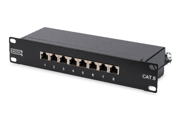 Patch panel 8 port Cat. 6 STP 1U/10
