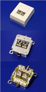 STP dvojzásuvka nad omítku 45 st. - Cat.6