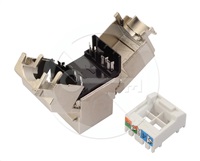 Solarix Samořezný keystone CAT6 STP RJ45 SXKJ-6-STP-BK-SA