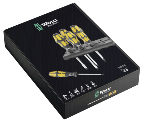WERA 932 S/6 chisledriver + Rack