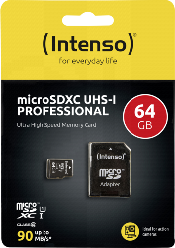 INTENSO Micro SDXC karta 64GB Class10, UHS-1 PRO