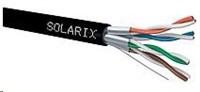 Instalační kabel Solarix STP, Cat6A, drát, PE, cívka 500m SXKD-6A-STP-PE