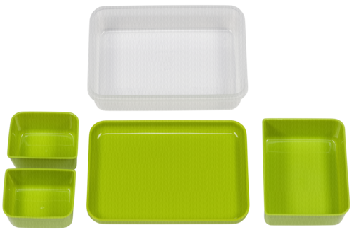 Emsa Clip&Go Lunchbox 518098 1,2l Transparent/zelena