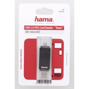 Hama USB 2.0 OTG citacka kariet Basic  SD/microSD cierna
