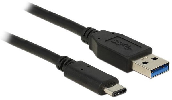 USB kábel Delock USB 3.1 AM-USB TYPE-C GEN 2 (10GB/S) ČIERNY 1M (83870)