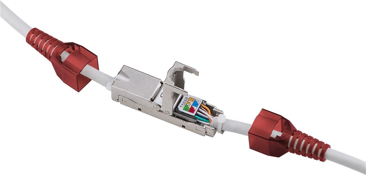 Werkzeugloser Kabelverbinder  slim  Cat.6, STP, Kupplung